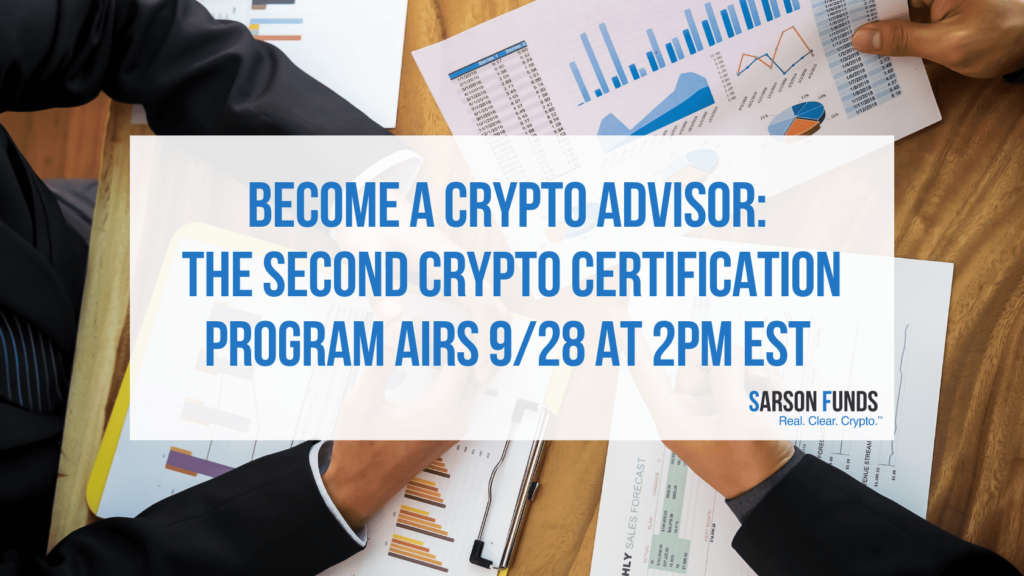 Crypto Advisor certification